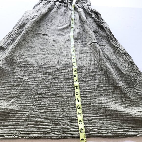 XIRENA Faedra Old Sage Green Gauze Cotton V Neck Sleeveless Dress Womens XS - Picture 12 of 12